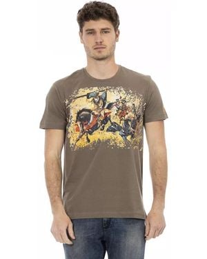 TRUSSARDI ACTION Brown Cotton Men T - Grey