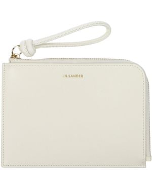 Jil Sander Leather Wallet - White