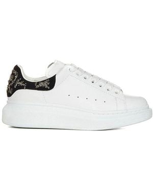 McQueen Oversized Leather Trainers - White