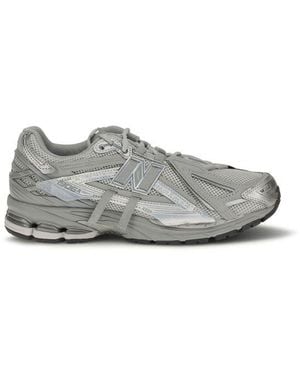 New Balance Grey Fabric Athletic Trainers