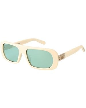Gcds Beige Acetate Sunglasses - Blue