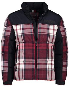 Tommy Hilfiger Multicolour Cotton Jackets And Coat - Red