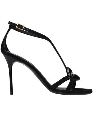 Balmain Suede Sandals - Black
