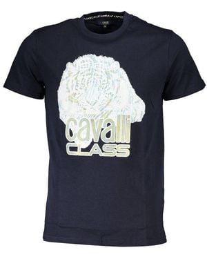 Roberto Cavalli Cotton T-Shirt - Blue