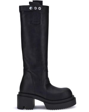 ロングブーツ RICK OWENS FW24 'Fetish' boots (DS02D2815BMC 911) Rick Owens DRKSHDW Fetish knee-high boots Rick Owens