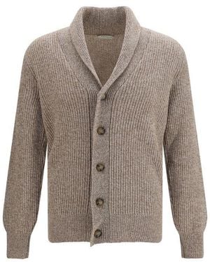 Brooksfield Beige Wool Oves Aries Cardigan - Grey