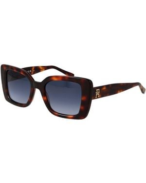 Tommy Hilfiger Brown Acetate Sunglasses - Blue