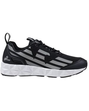 EA7 Bicolor Polyester Athletic Sneakers - Black