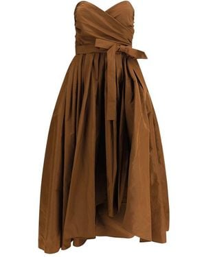 Pinko Strapless Long Dress - Brown