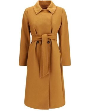 Max Mara Beige Wool Oves Aries Coat - Brown