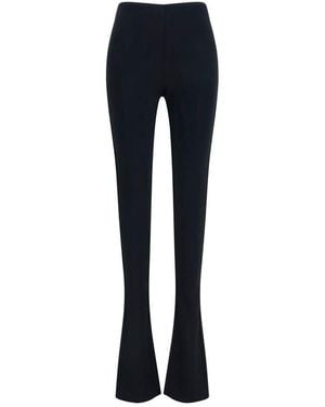 Gucci Black Viscose Flared Trousers - Blue