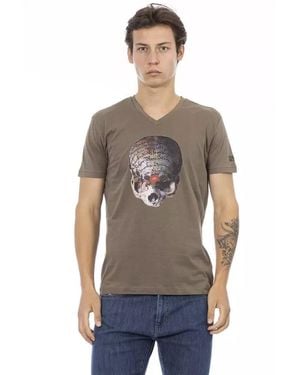 TRUSSARDI ACTION Brown Cotton Men's V - Blue