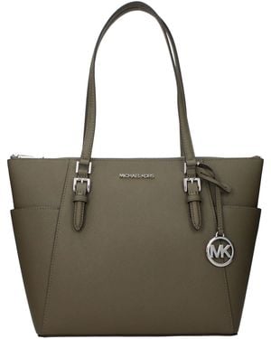 Michael Kors Charlotte Shoulder Bag/ Leather - Green