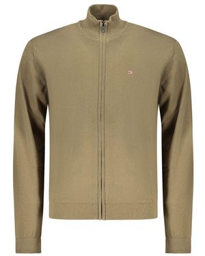 Napapijri Verde Cotton Men Cardigan - Green