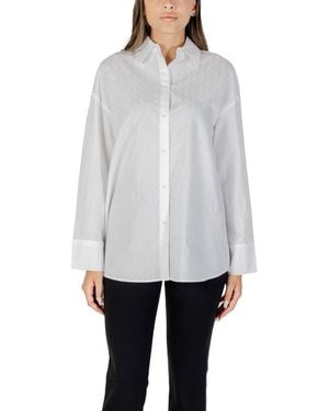 ARMANI EXCHANGE White Cotton Blouse - Gray