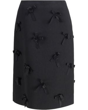 Jil Sander Black Acetate Midi Skirt
