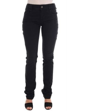 John Galliano Black Cotton Denim Stretch Regular Fit Jeans - Blue