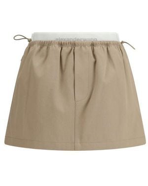 Alexander Wang Cotton Mini Skirt - Natural