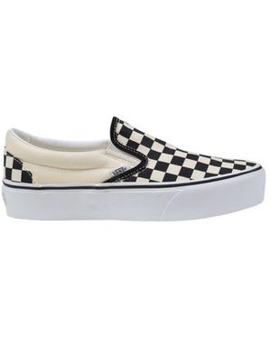 Vans White Fabric Platform Trainers