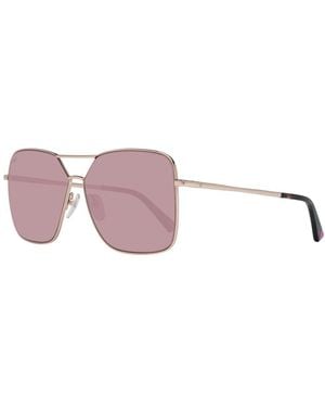 Web Rose Gold Metal Sunglasses - Purple