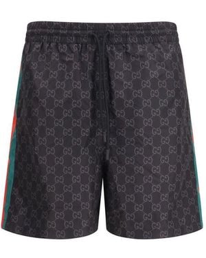 Gucci Black Nylon Shorts - Grey
