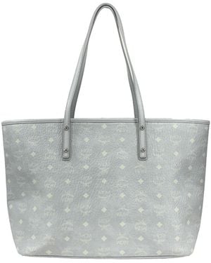 MCM Aren Leather Shoulder Tote Bag - Black