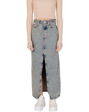Calvin Klein Cotton Long Skirt - Gray