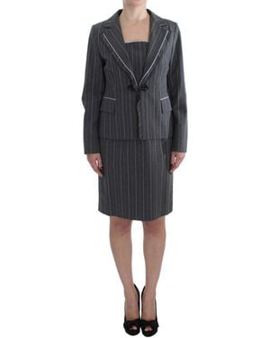 Bencivenga Stretch Suit Sheath Dress & Blazer Set - Black