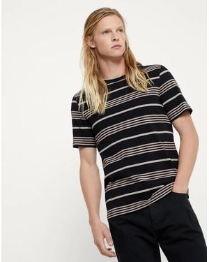 Brunello Cucinelli Bicolour Cotton T - Black