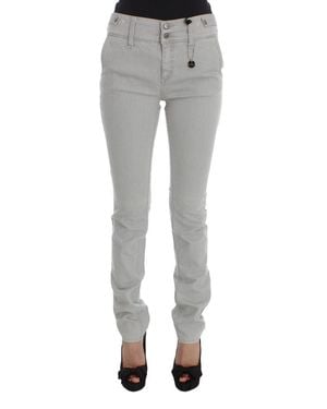 CoSTUME NATIONAL Trousers Grey Cotton Blend Super Slim Fit Jeans