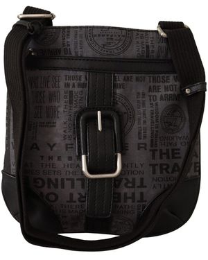 WAYFARER Gray Printed Logo Shoulder Crossbody Purse Bag - Black