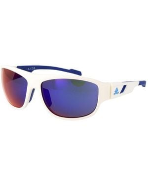 adidas White Plastic Sunglasses - Blue