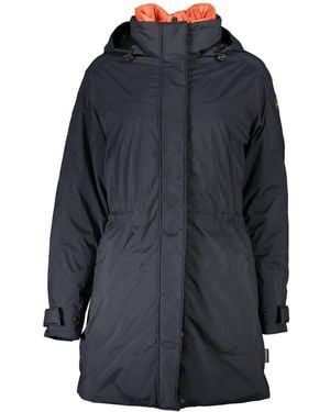 Napapijri Black Polyester Jacket - Blue