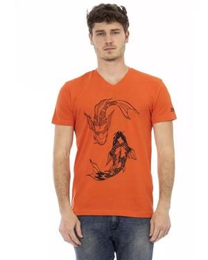 TRUSSARDI ACTION Red Cotton Men T - Orange