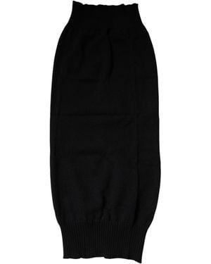 Dolce & Gabbana Cashmere Knitted Neck Warmer Foulard Scarf - Black