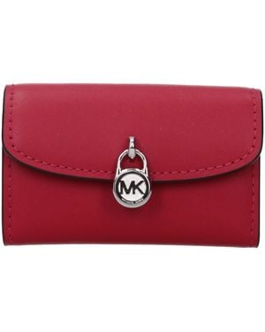 Michael Kors Lyra Wallet/Dark Raspberry Leather - Red