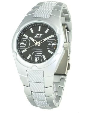 Chronotech Silver Steel Watch - Metallic