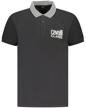 Roberto Cavalli Cotton Polo Shirt - Black