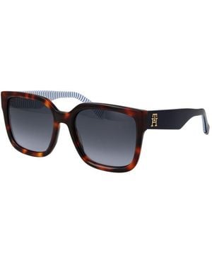 Tommy Hilfiger Brown Acetate Sunglasses - Blue