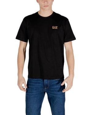 EA7 Bicolor Cotton T - Black