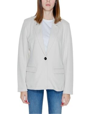 ONLY Beige Polyester Blazer - Gray
