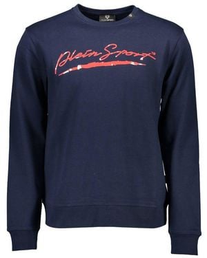 Philipp Plein Blue Cotton Men Jumper