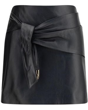 Versace Lambskin Miniskirt - Black