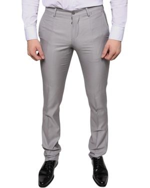 Dolce & Gabbana Light Wool Dress Trousers - Grey