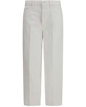 Mother White Cotton Bootcut Jeans - Gray