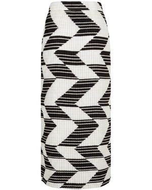 Trussardi White Polyester Skirt - Black