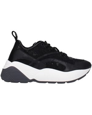 Stella McCartney Black Fabric Trainers - Blue