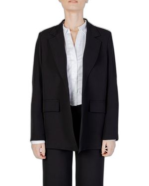 Sandro Ferrone Black Polyester Suits & Blazer
