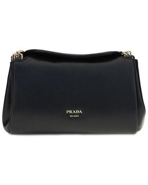 Prada Leather Shoulder Bag - Black
