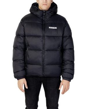 Napapijri Black Polyester Jacket - Blue